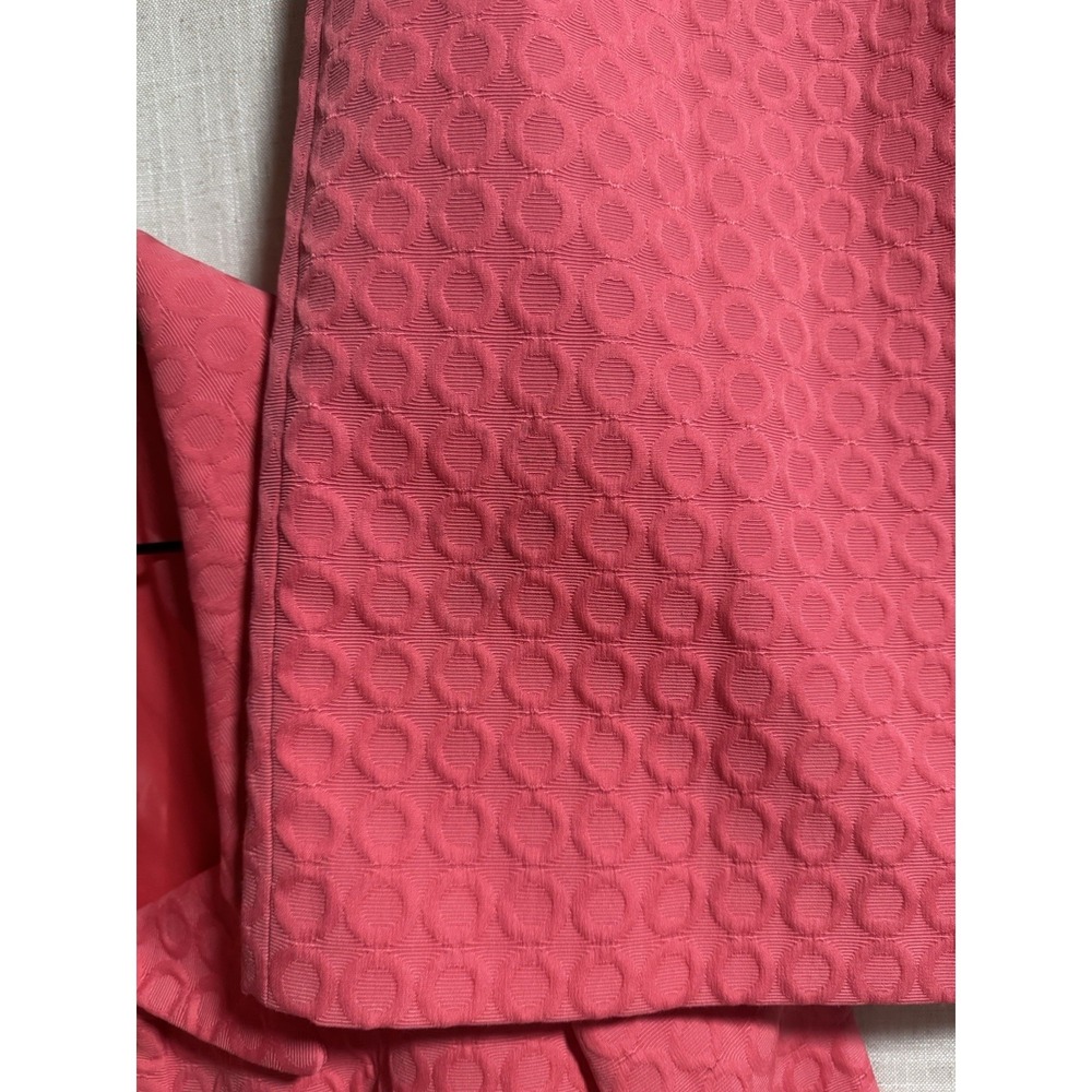 Tahari Arthur S Levine Coral Suit Blazer Skirt Set Women's Sz 12 Career - Picture 6 of 16